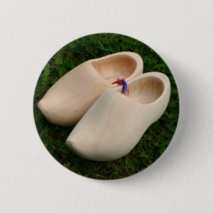 Badge Rond 5 Cm Entraves en bois néerlandaises