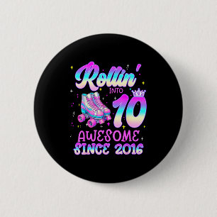 Badge Rond 5 Cm Entrée en scène d'une fille de 10 ans pour son ann