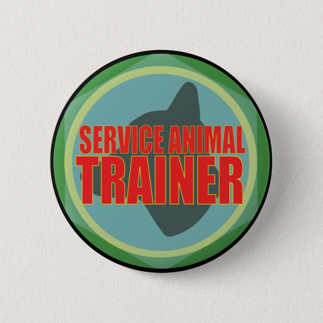 BADGE ROND 5 CM ENTRETENEZ L'ENTRAÎNEUR DE CHIEN ANIMAL (Devant)