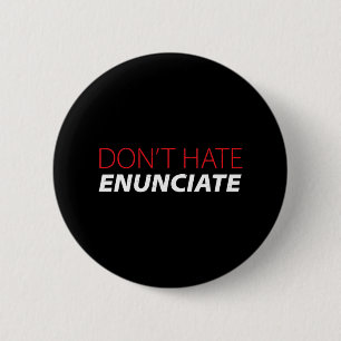 Badge Rond 5 Cm Enuncier Fun ASL Signal Langue Lire Lire Sourde A