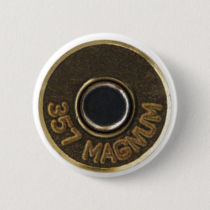 Badge Rond 5 Cm Enveloppe en laiton de coquille de 357 magnums