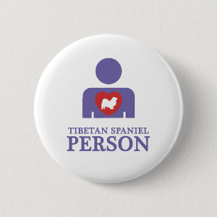 Badge Rond 5 Cm Épagneul tibétain