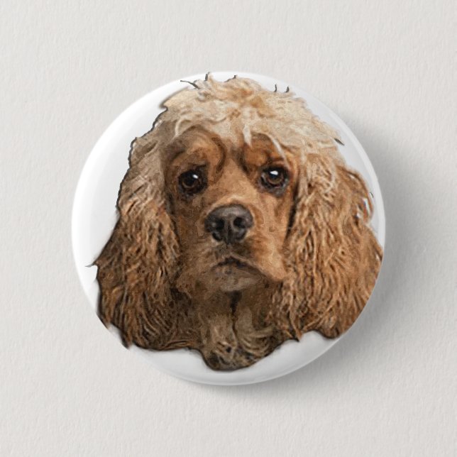 Badge Rond 5 Cm épagneuls cocker (Devant)