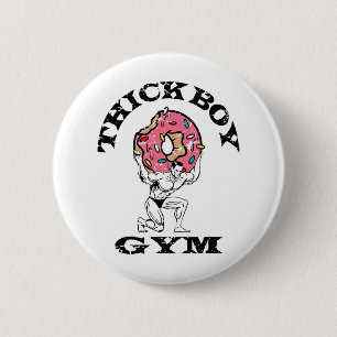 Badge Rond 5 Cm Épais club de gym pour les garçons en état de cris