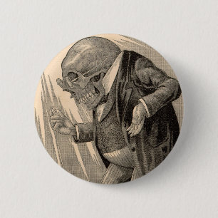 Badge Rond 5 Cm Épargnant squelettique de penny
