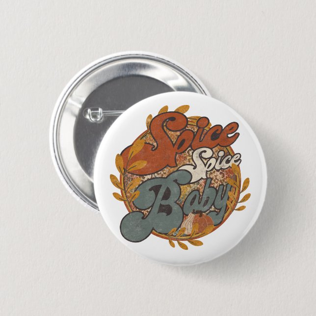 Badge Rond 5 Cm Épice épice Bébé automne (Devant & derrière)