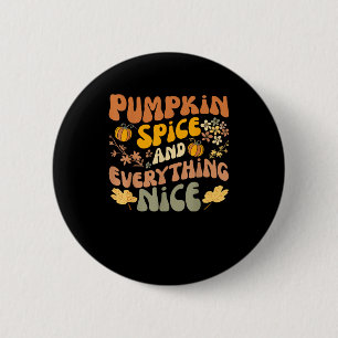 Badge Rond 5 Cm Épices citrouilles Et Tout Beau Automne Saison Aut