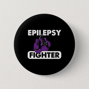 Badge Rond 5 Cm Épilepsie Boxer Survivant Violet Ribbon