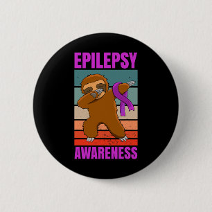 Badge Rond 5 Cm Épilepsie de la fentes de plongée saisit le ruban