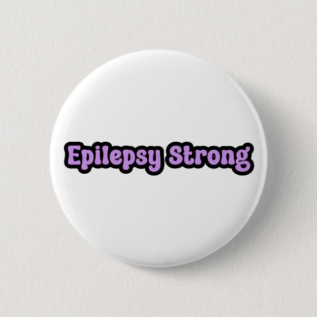 Badge Rond 5 Cm Épilepsie Forte Conscience pourpre (Devant)