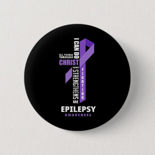 Badge Rond 5 Cm Epilepsie Guerrier Dieu Jésus Christ Epilepsie