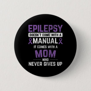 Badge Rond 5 Cm Epilepsie Maman Epilepsie Conscience de l'épilepsi