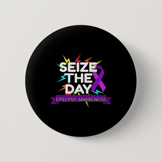 Badge Rond 5 Cm Epilepsy Awareness  (Devant)