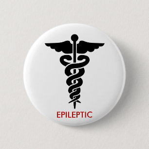 BADGE ROND 5 CM ÉPILEPTIQUE