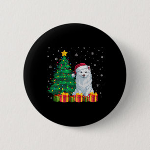 Badge Rond 5 Cm Épimo américain moche Santa Hat Les lumières de No