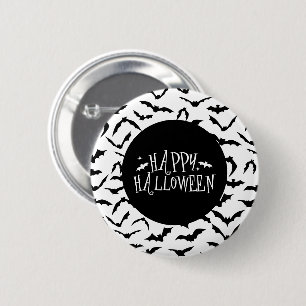 Badge Rond 5 Cm Épingle de chauves-souris d'Halloween