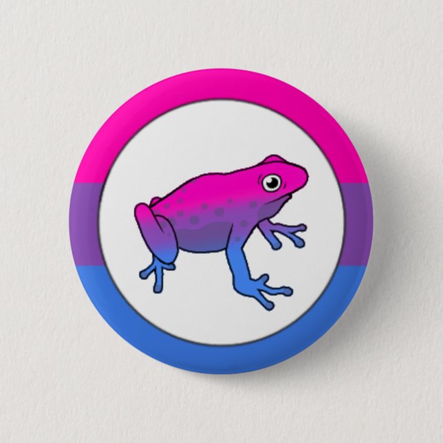 Badge Rond 5 Cm Épingle de grenouille à queue bisexuelle (Devant)