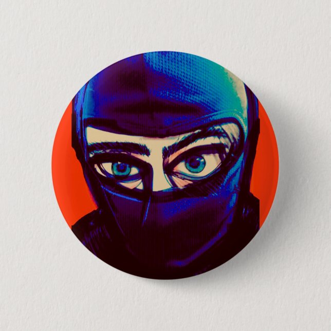Badge Rond 5 Cm Épingle de ninja furtif (Devant)