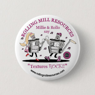 Badge Rond 5 Cm Épingle de roche Textures RMR - Diamètre 2,25 po