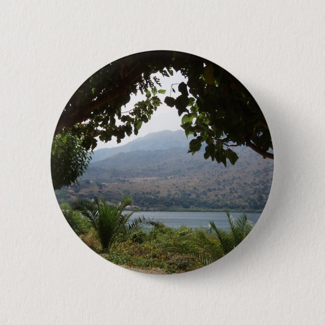 Badge Rond 5 Cm Épingle de vue Crète (Devant)