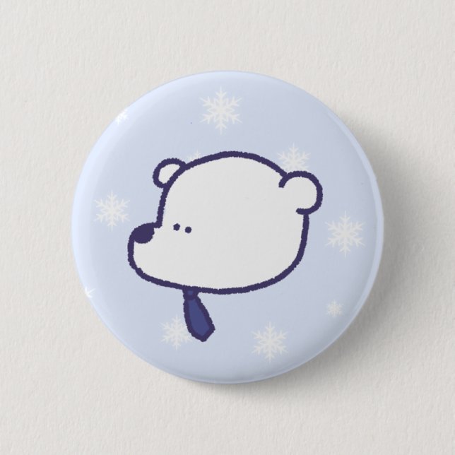 Badge Rond 5 Cm Épingle d'ours à glace (Devant)