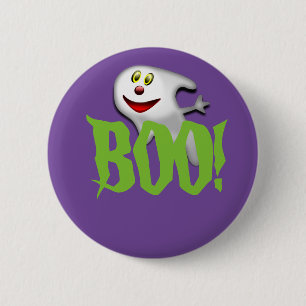 Badge Rond 5 Cm Épingle du bouton fantôme d'Halloween