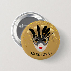 Badge Rond 5 Cm Épingle du bouton Mardi Gras