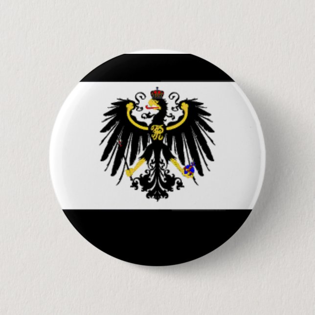 Badge Rond 5 Cm épingle du drapeau prussien (Devant)