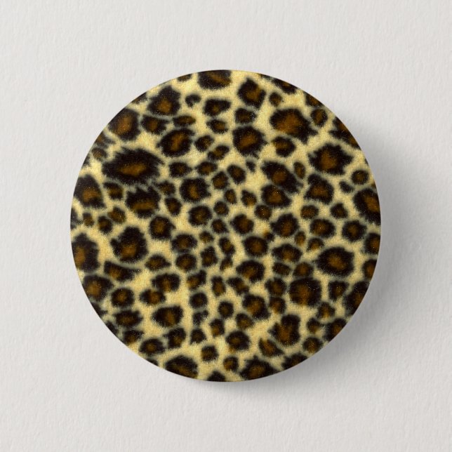 Badge Rond 5 Cm Épingle Empreinte de léopard (Devant)