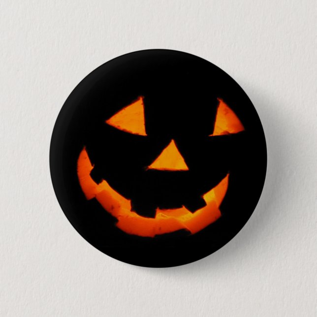 Badge Rond 5 Cm Épingle Jack-o-Lantern (Devant)