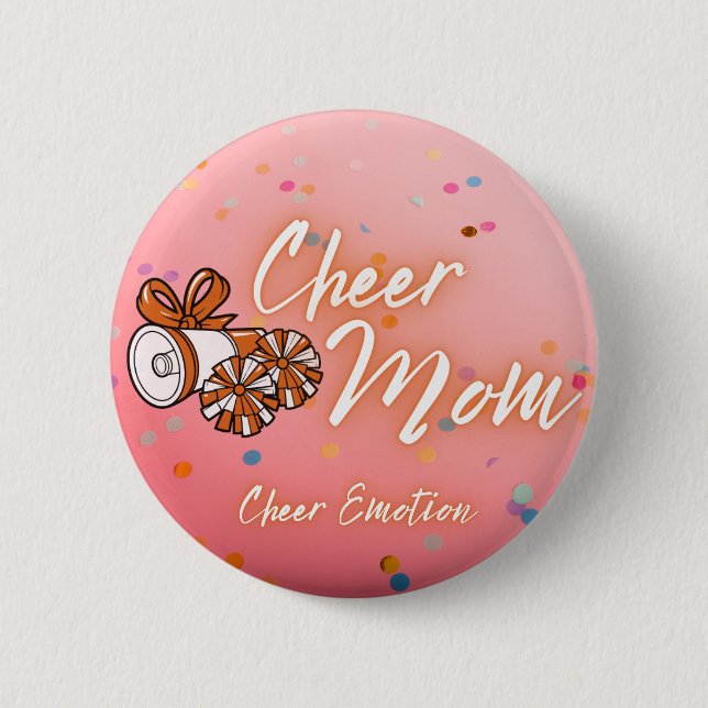 Badge Rond 5 Cm Épingle Maman Cheer (Devant)