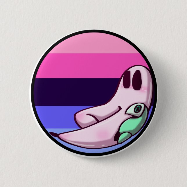 Badge Rond 5 Cm Épingle Omnisexuelle Night Crawler Pride (Devant)
