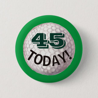Badge Rond 5 Cm épingle pour les 45 ans d'un golfeur, joueur de go