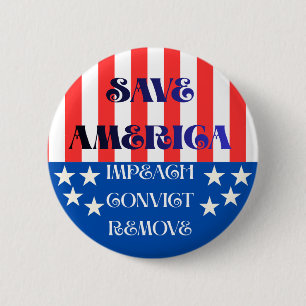 Badge Rond 5 Cm Épingle Sauver l'Amérique