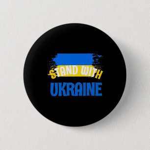 Badge Rond 5 Cm Épingle Stand For Ukraine - Je soutiens la nation 