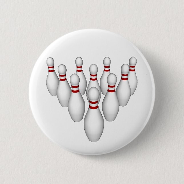 Badge Rond 5 Cm Épingles de Bowling - Bouton #2 (Devant)