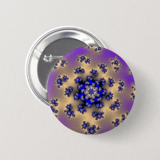Badge Rond 5 Cm Épingles florales de lavande (Devant & derrière)