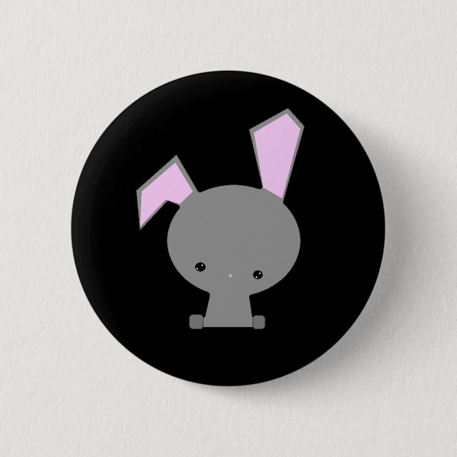 Badge Rond 5 Cm Épinglette Bouton Lapin Kawaii Mignon (Devant)