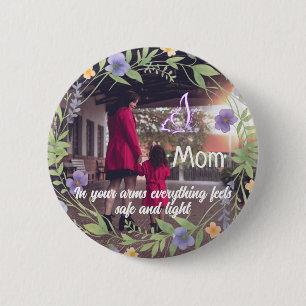 Badge Rond 5 Cm Épinglette de bouton Maman sincère