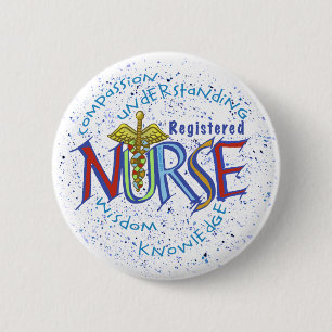 Badge Rond 5 Cm Épinglette de devise de l'infirmière autorisée