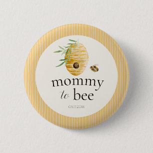 Badge Rond 5 Cm Épinglette de la fête de naissance de bébé abeille