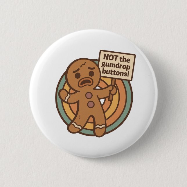 Badge Rond 5 Cm Épinglette de Noël Gingy (Devant)