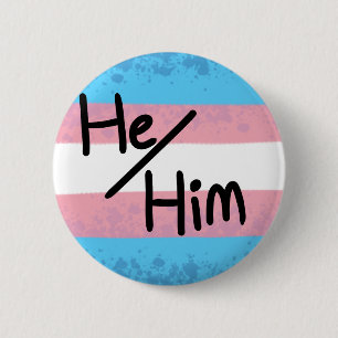 Badge Rond 5 Cm Épinglette de pronoms de drapeau de fierté transge