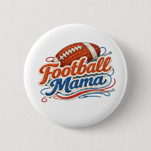 Badge Rond 5 Cm Épinglette Football Maman