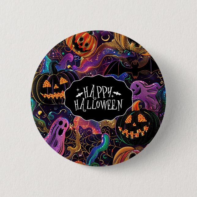 Badge Rond 5 Cm Épinglette Halloween (Devant)