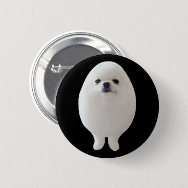 Badge Rond 5 Cm Épinglette Mème de Chien Œuf (Devant & derrière)