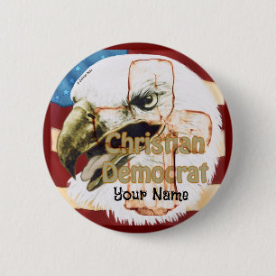 Badge Rond 5 Cm Épinglette ronde démocrate-chrétienne