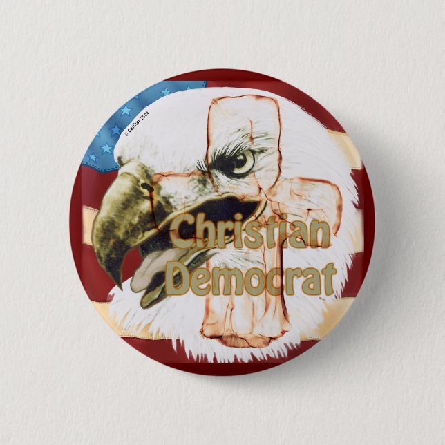 Badge Rond 5 Cm Épinglette ronde démocrate-chrétienne (Devant)