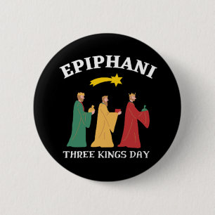 Badge Rond 5 Cm Epiphani Jour des Trois Rois