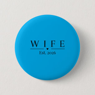 Badge Rond 5 Cm Épouse 2026 Mariée M et Mme Mariage Lune de Miel